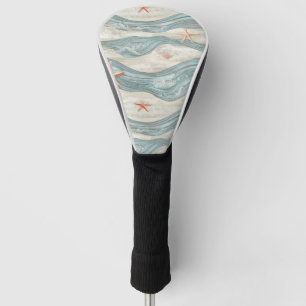 Tropical Blue Sea Coral Starfish Coastal Golf Head Cover
