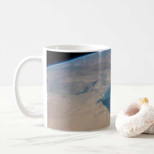 Tropical Blue Waters Of The Persian Gulf. Coffee Mug (With Donut)
