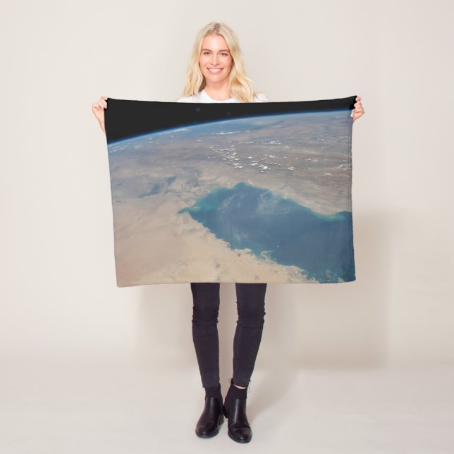 Tropical Blue Waters Of The Persian Gulf. Fleece Blanket (In Situ)