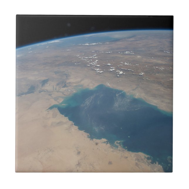 Tropical Blue Waters Of The Persian Gulf. Tile (Front)