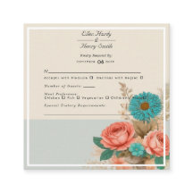 Tropical Blues & Greens Eco-friendly Beach RSVP