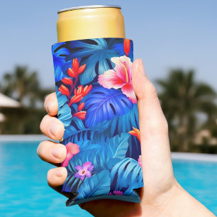 Tropical Blush - Pink Blue Purple Can Cooler