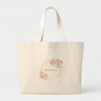 Tropical bohemian foliage pastel monogram