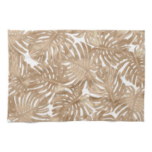 Tropical Boho Brown Jungle Leaves