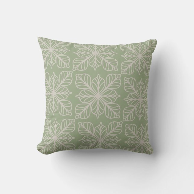Tropical & BOHO Throw Pillow (Front)