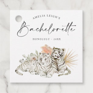 Tropical Boho Tigers Bachelorette Favour Tags