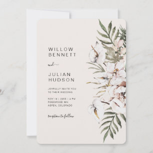 Tropical Boho Wedding All In One Invitation