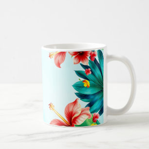Tropical Bold Watercolor Mug – Vibrant Palm