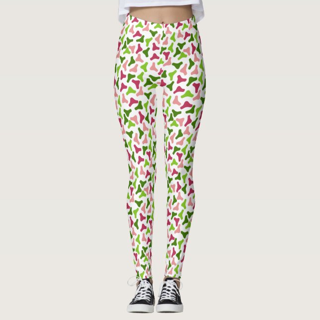 Tropical Boomerang Simple Pattern Leggings (Front)