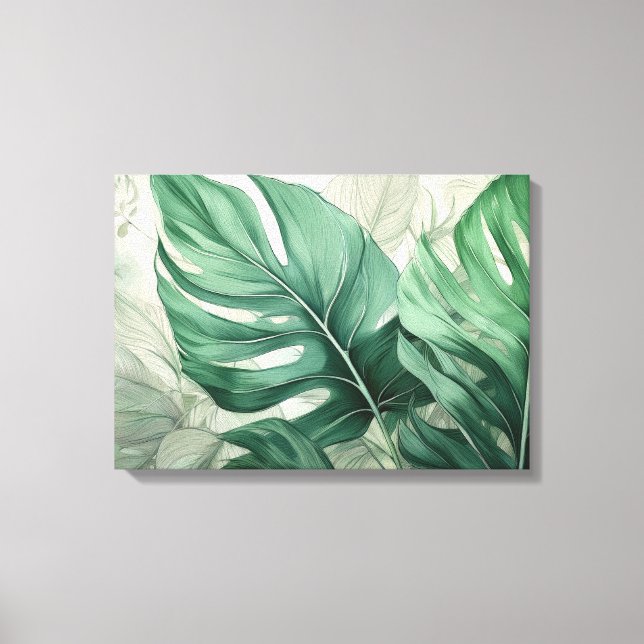 Tropical Botanical Bliss Canvas Print (Front)