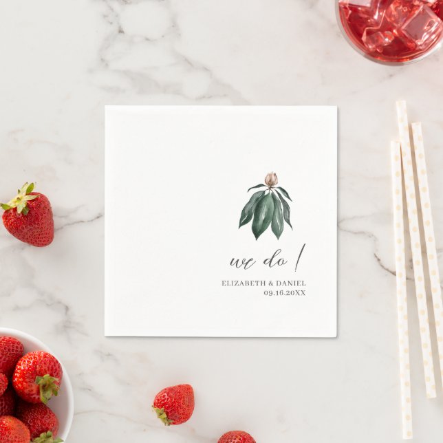 Tropical Botanical Custom Wedding Napkin (Insitu)
