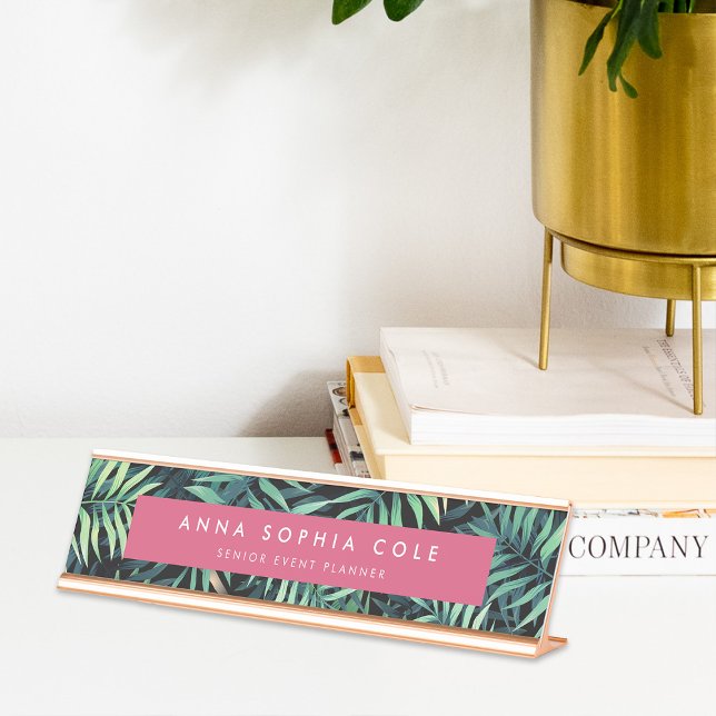 Tropical Botanical Desk Name Plate (Creator Uploaded)