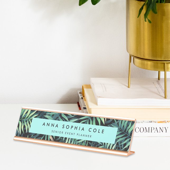 Tropical Botanical Desk Name Plate (Creator Uploaded)