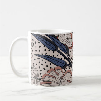 Tropical Botanical Fabric Vintage Illustration Coffee Mug