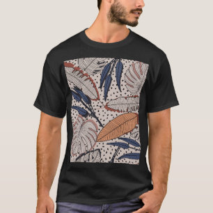 Tropical Botanical Fabric Vintage Illustration T-Shirt