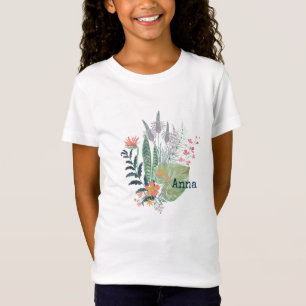 tropical Botanical floral personalised T-Shirt