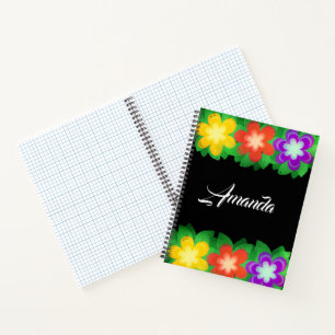 Tropical Botanical Flowers Notebook