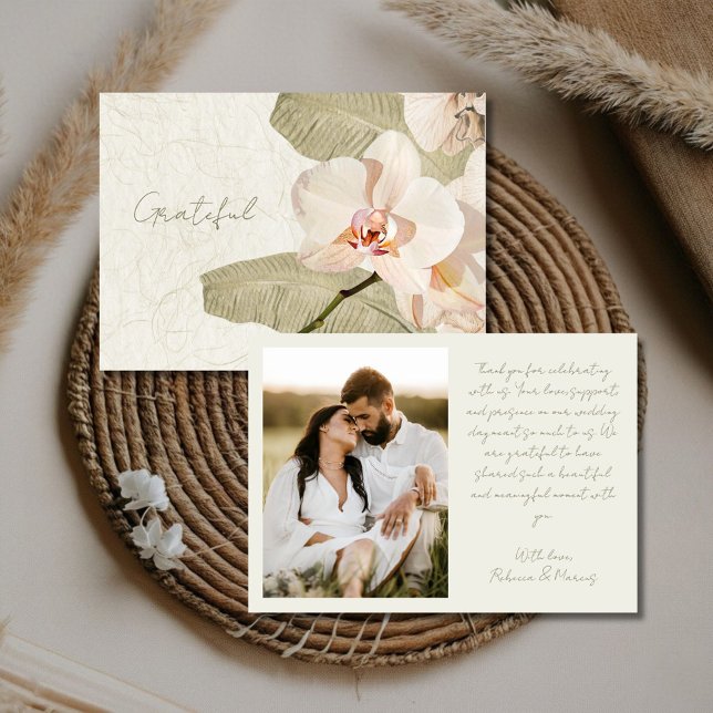 Tropical Botanical Garden Wedding Photo Thank You (Creator Uploaded)