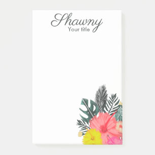 Tropical Botanical Makeup Artist Salon Beauty Post-it Notes
