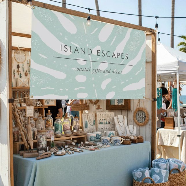 Tropical Botanical Monstera Leaf Business Banner (Creator Uploaded)