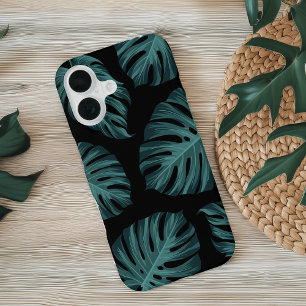 Tropical Botanical Monstera Leaves Summer Pattern iPhone 16 Case