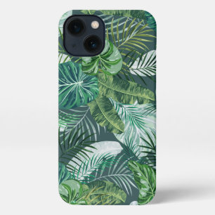 Tropical Botanical Palm Leaves Pattern iPhone 13 Case