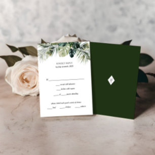 Tropical Botanical RSVP Card – Destination Wedding