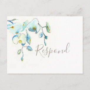 Tropical Botanical RSVP Postcard with Meal Choice