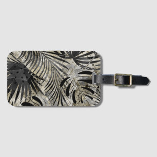 Tropical, Botanical, snake skin, leaves , palm, Luggage Tag