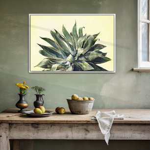 Tropical Botanical Watercolor Print Modern Agave