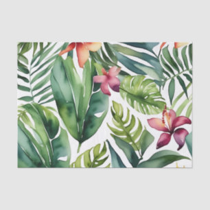 Tropical Botanicals Vibrant Watercolor Foliage Tissue Paper