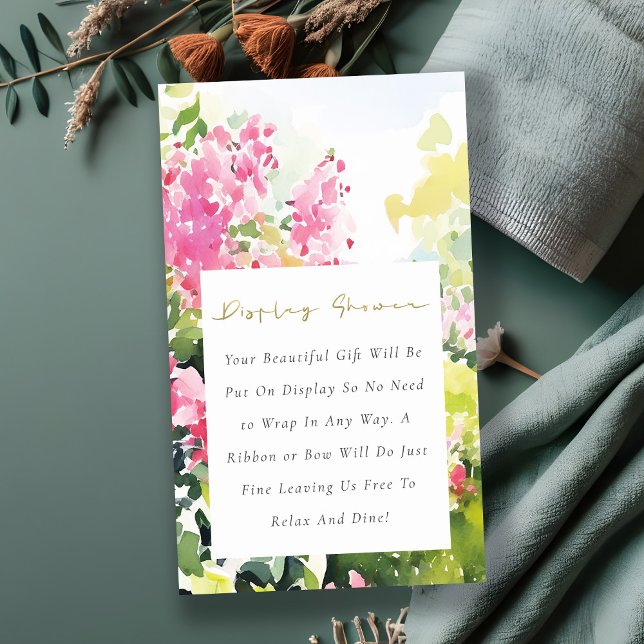 Tropical Bougainvillea Dsplay Shower Baby Shower Enclosure Card (Creator Uploaded)