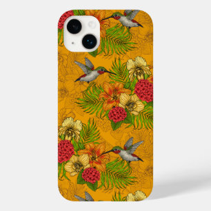 Tropical bouquet and hummingbirds 2 Case-Mate iPhone 14 plus case