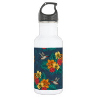 Tropical bouquet and hummingbirds