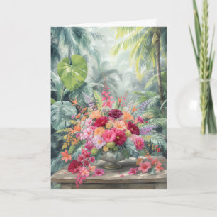Tropical Bouquet Birthday Card