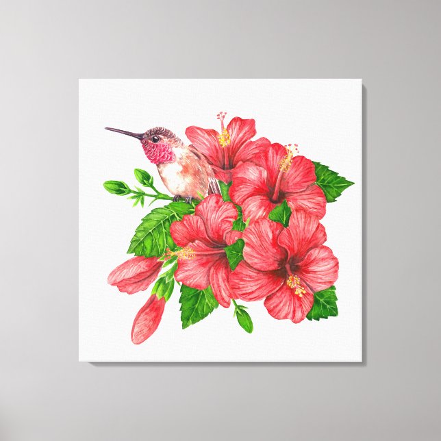 Tropical bouquet canvas print (Front)