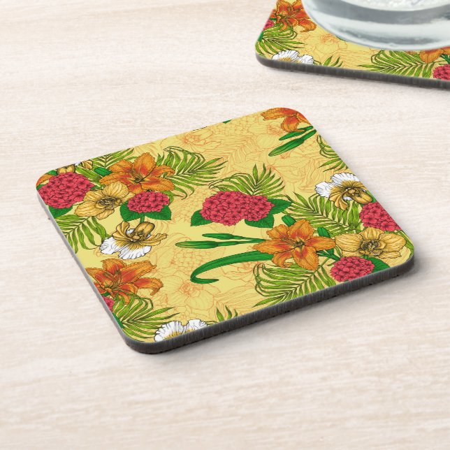 Tropical bouquet coaster (Left Side)