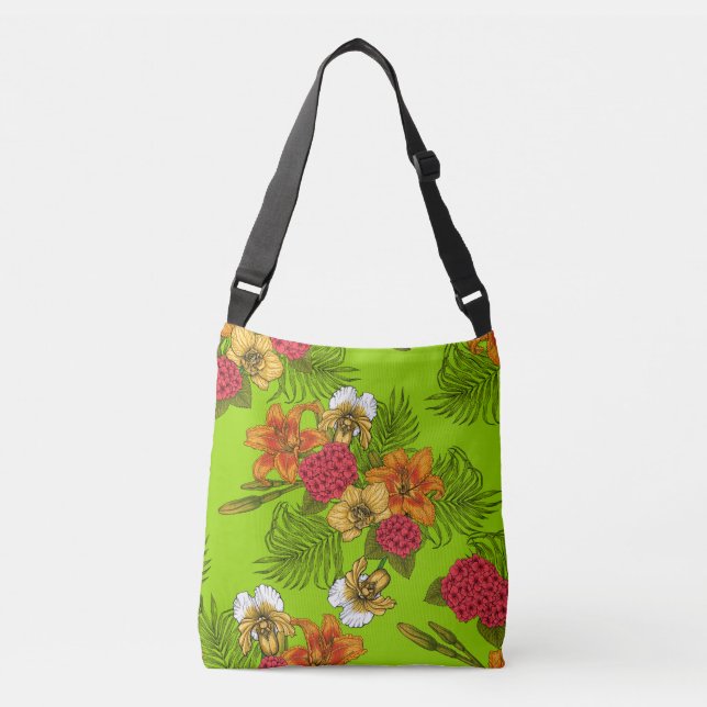 Tropical bouquet crossbody bag (Front)