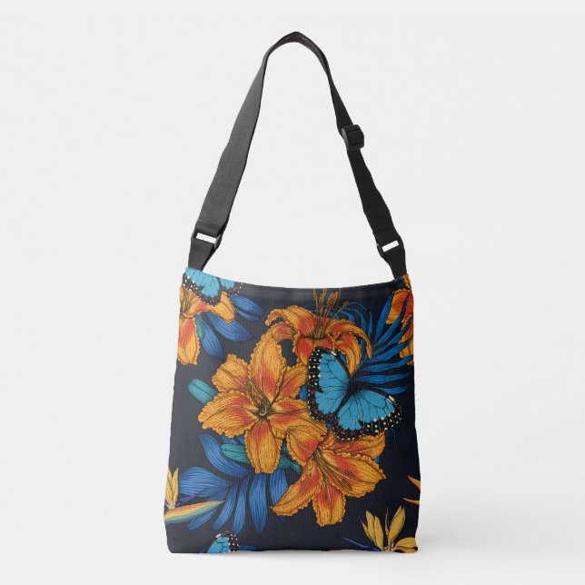 Tropical bouquet crossbody bag (Front)