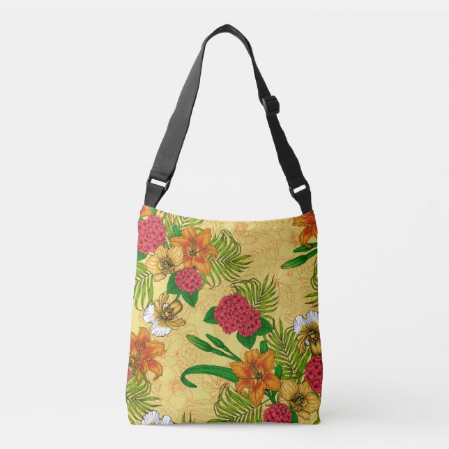 Tropical bouquet crossbody bag (Front)