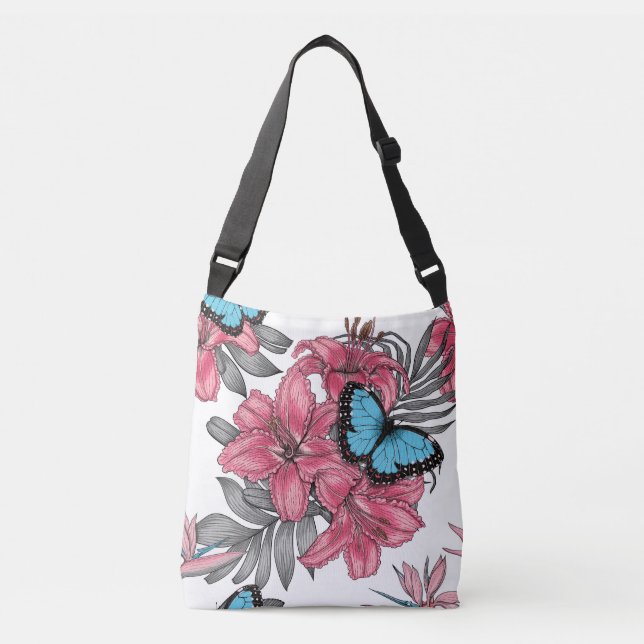 Tropical bouquet crossbody bag (Front)