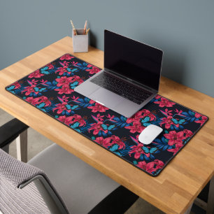 Tropical bouquet desk mat