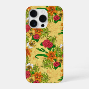 Tropical bouquet iPhone 16 pro case