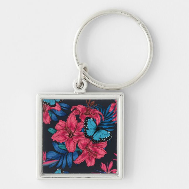Tropical bouquet key ring (Front)