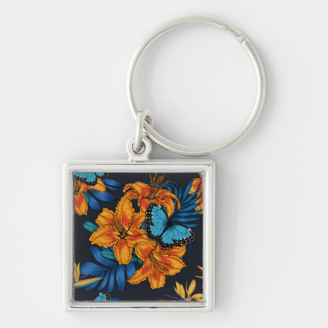 Tropical bouquet key ring (Front)