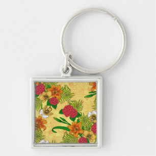 Tropical bouquet key ring