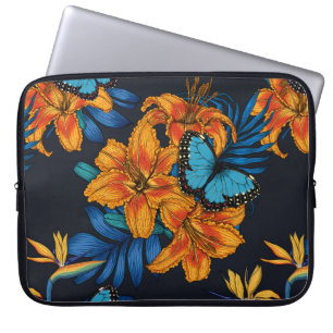 Tropical bouquet laptop sleeve