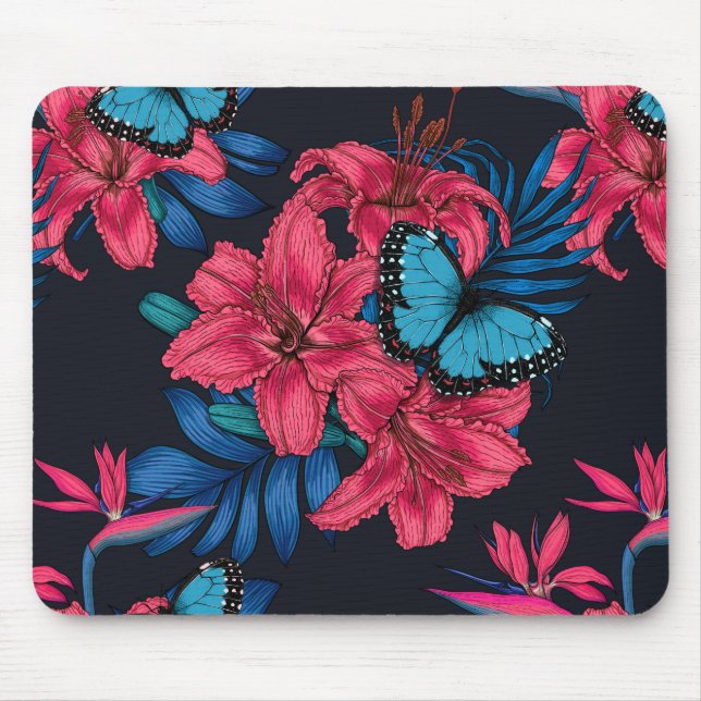 Tropical bouquet mouse pad (Front)