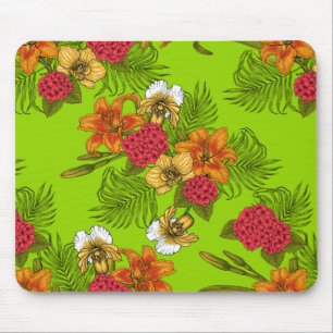 Tropical bouquet mouse pad