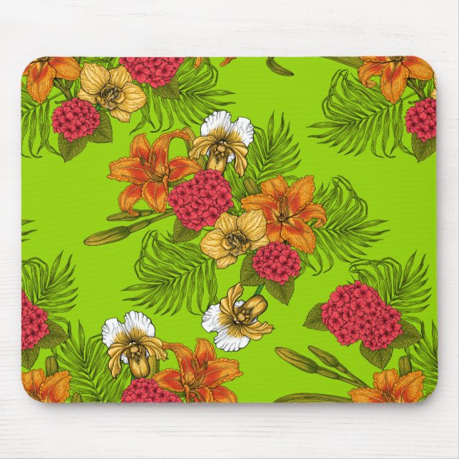 Tropical bouquet mouse pad (Front)